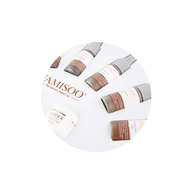 11 шт./кор. татуировки перманентные чернила макияж пигментная Косметика pigmento комплект для Microblading машина для бровей Детский Крем аксессуары