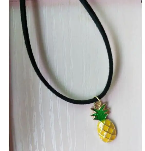 n336 New fashion Vintage Gothic Velvet Leather rope necklace cute pineapple cartoon personality clavicle | Украшения и аксессуары