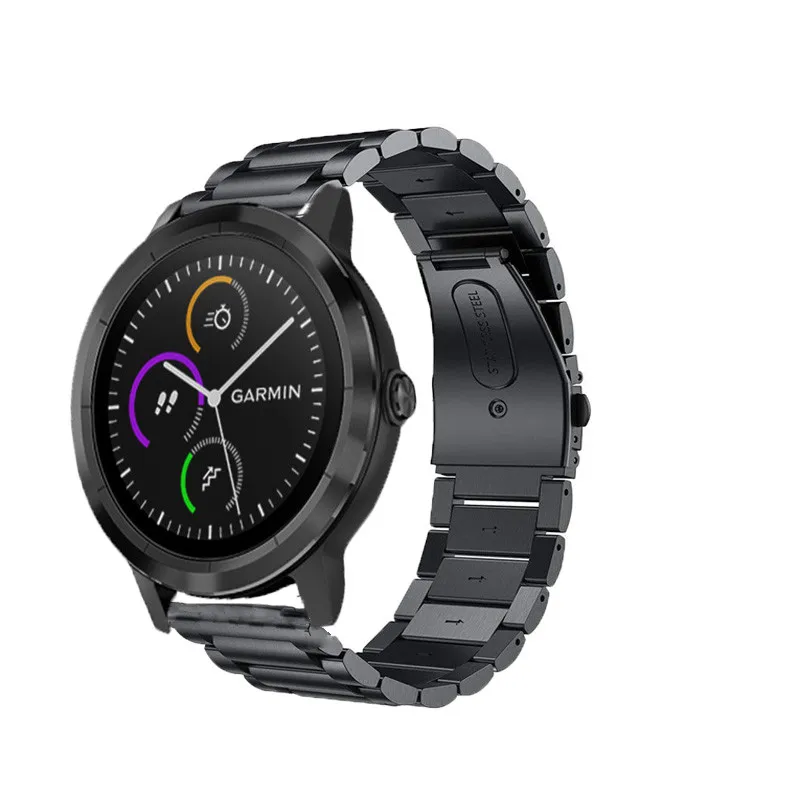 Регулируемый для Garmin vivoactive3 музыкальный ремешок из нержавеющей стали смарт часы