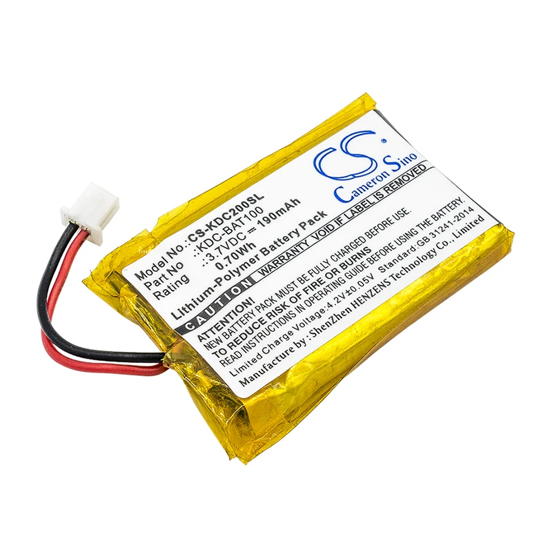 

Аккумулятор Cameron Sino 190mah для аккумуляторов KOAMTAC KDC-100 KDC-200 02-980-8680 KDC-BAT100
