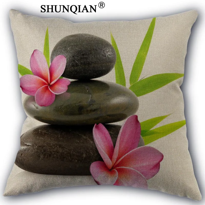 Чехол для подушки из хлопка и льна с орхидеей 45x45 см|linen pillowcase|pillow casedecorative pillow case |