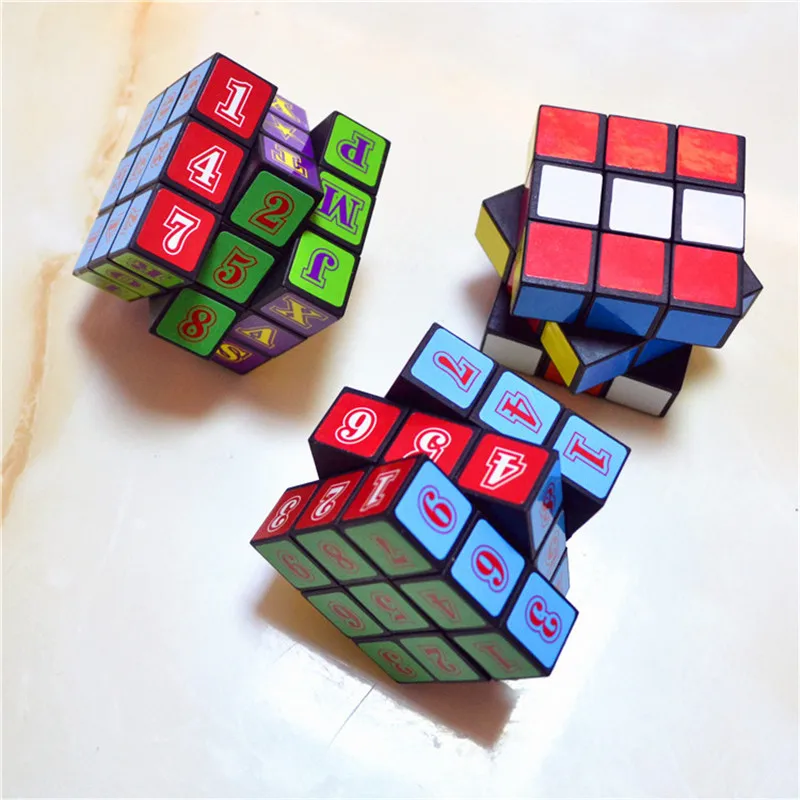 1 шт. Классические игрушки куб 3x3x3 ABS стикер блок головоломка скорость