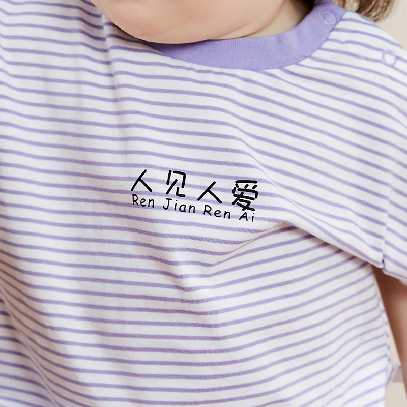 Комплект Свободной одежды Mini balabalaBaby летняя новая дышащая одежда штаны + футболка