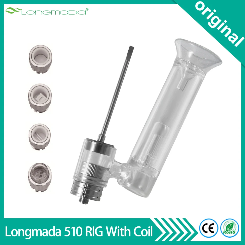 Оригинальный Longmada 510 Rig кварцевые Керамика катушки Стекло фильтр Dab барботер для