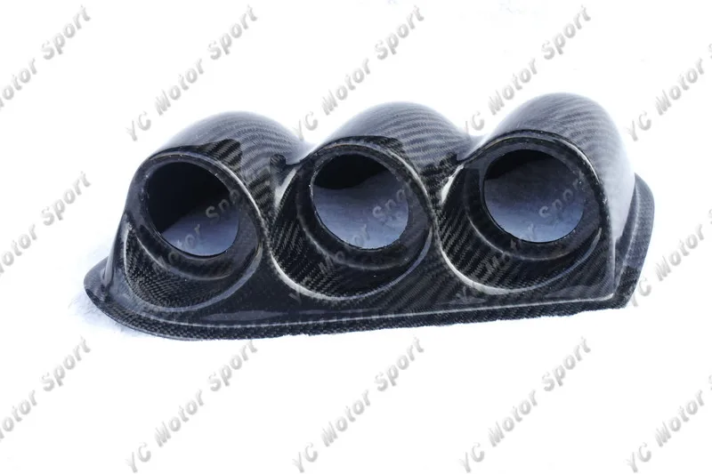Carbon Fiber Triple Dash Gauge Pod 52mm / 60mm Fit For 2001-2007 Evolution 7-9 EVO 7 8 9 LHD Triple Dash Gauge Pod Cover