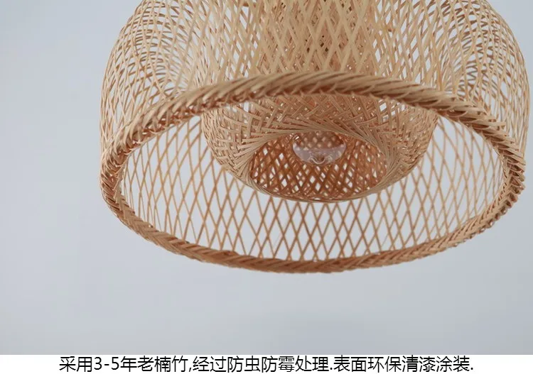 Бамбуковая плетеная шляпа из ротанга Miss Hat Shade подвесной светильник японский Азиатский деревенский винтажный висячая Потолочная люстра Plafon Lustre Avize