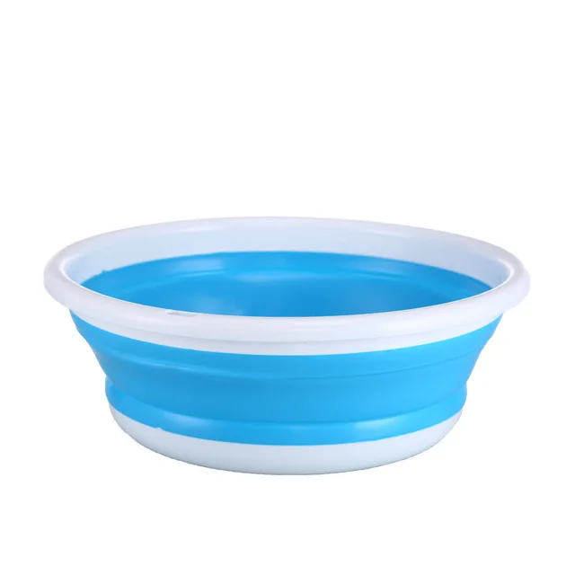 Sky blue M Детская ванна для новорожденных, портативная умывальник, Детская ванна, складная детская умывальник, многофункциональная моющая ванна для ног - Цвет: Sky blue M