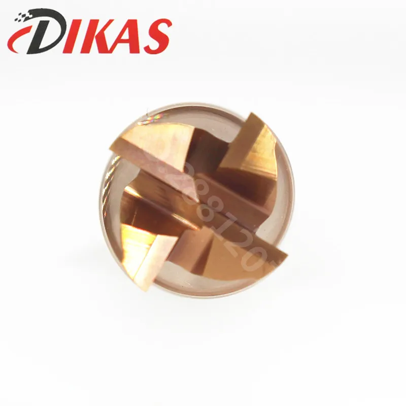 Dikas 55HRC d6 * D6 50L 4F материал карбидная квадратная торцевая фреза с 4 канавками 6 мм