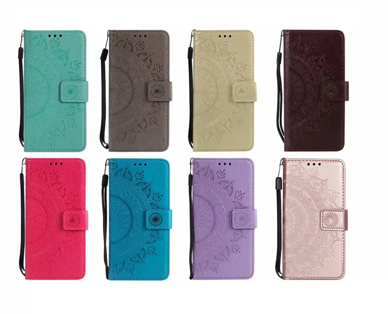 Кошелек чехол для huawei P30 Lite Pro samsung A70 A50 A30 A10 M10 Тотем тиснением цветок кружева кожа