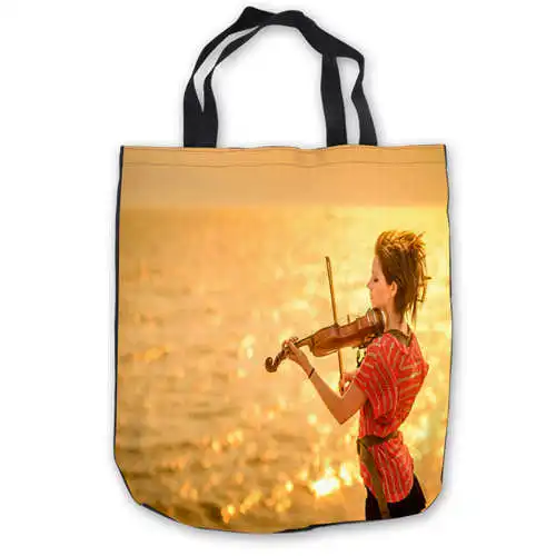 Пользовательские холщовые lindsey-stirling ToteBags ручные сумки сумка для покупок повседневные пляжные сумки складные 180911-04-63