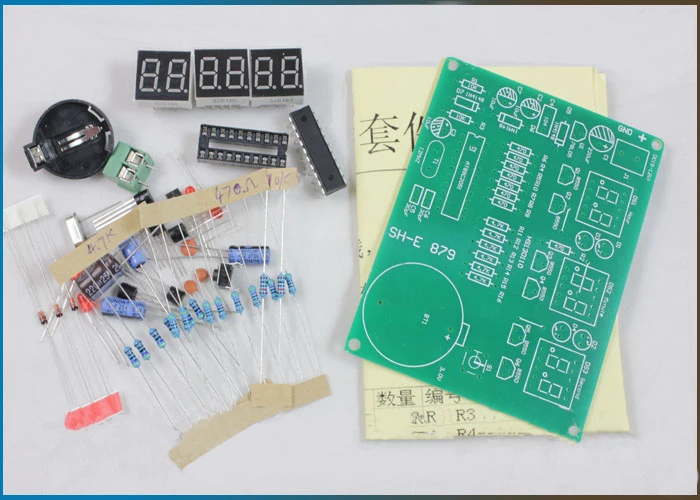 DIY наборы 9 V 12 AT89C2051 6 цифровые светодиодные электронные часы|Оборудование для