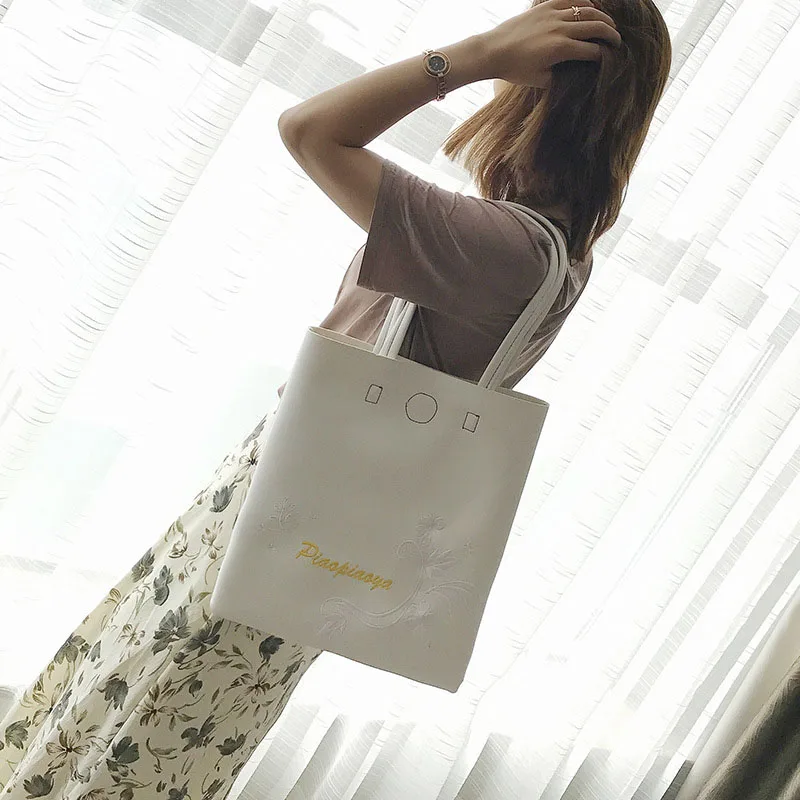 Модная Корейская женская сумка на плечо дамская сумочка из искусственной кожи