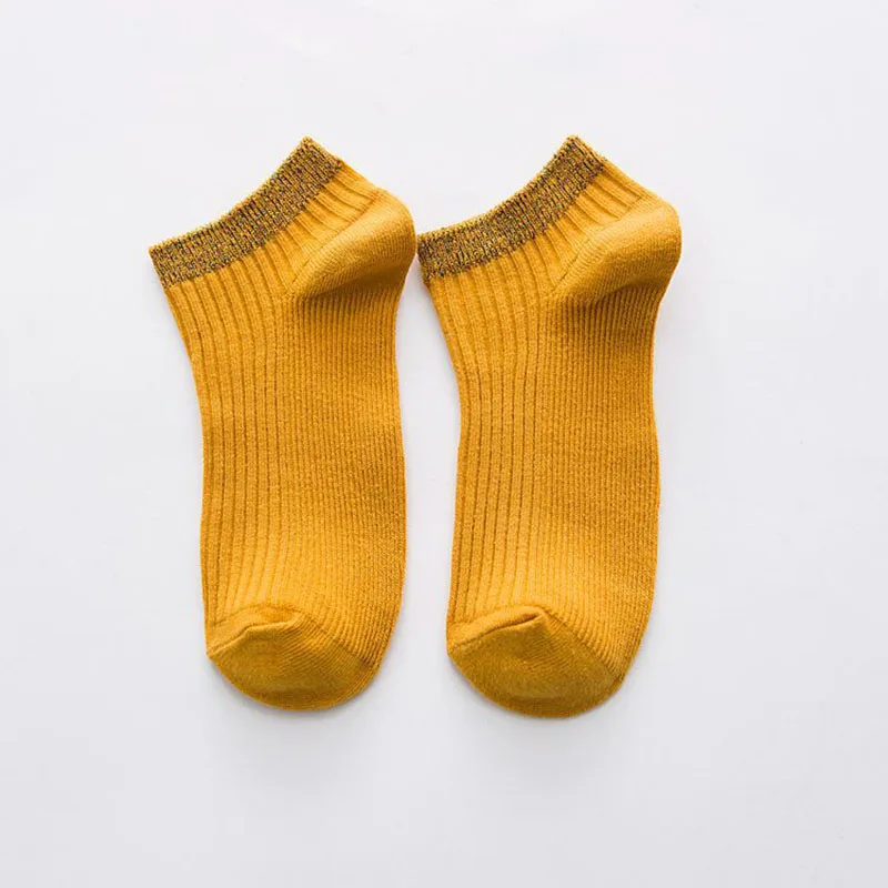 [EIOISAPRA] студенческий стиль золотые серебряные шелковые корейские носки