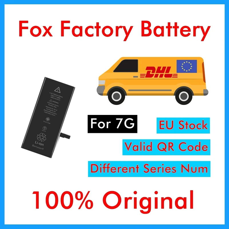 Заводская батарея Foxcon 50 шт./лот 1960 мАч для iPhone 7G 4 7 замена 0 циклов 100%