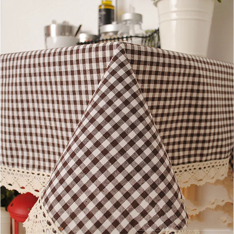 Pastoral Plaid Table cloths Hight quality Lace Printed tablecloths 9 Size available Elegant table cloth home party tischdecke | Дом и сад