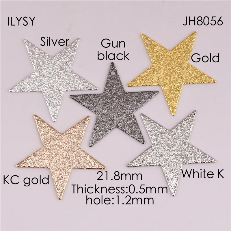 

50 шт. медный материал простой скраб штамп полые звезды амулеты Рождественская елка украшение кулон для DIY ювелирных изделий