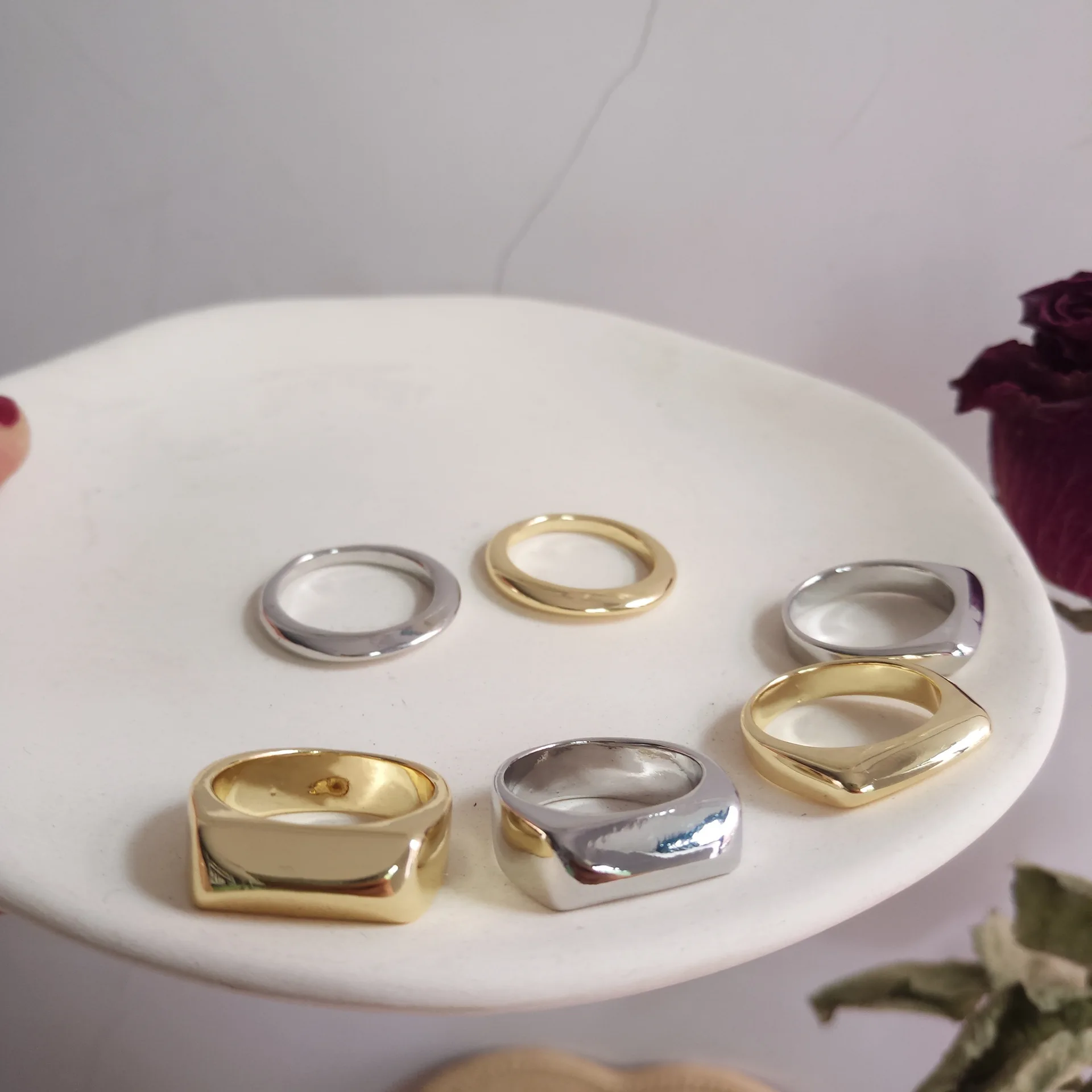 WTLTC 17 мм уникальные классические кольца для женщин в стиле стимпанк