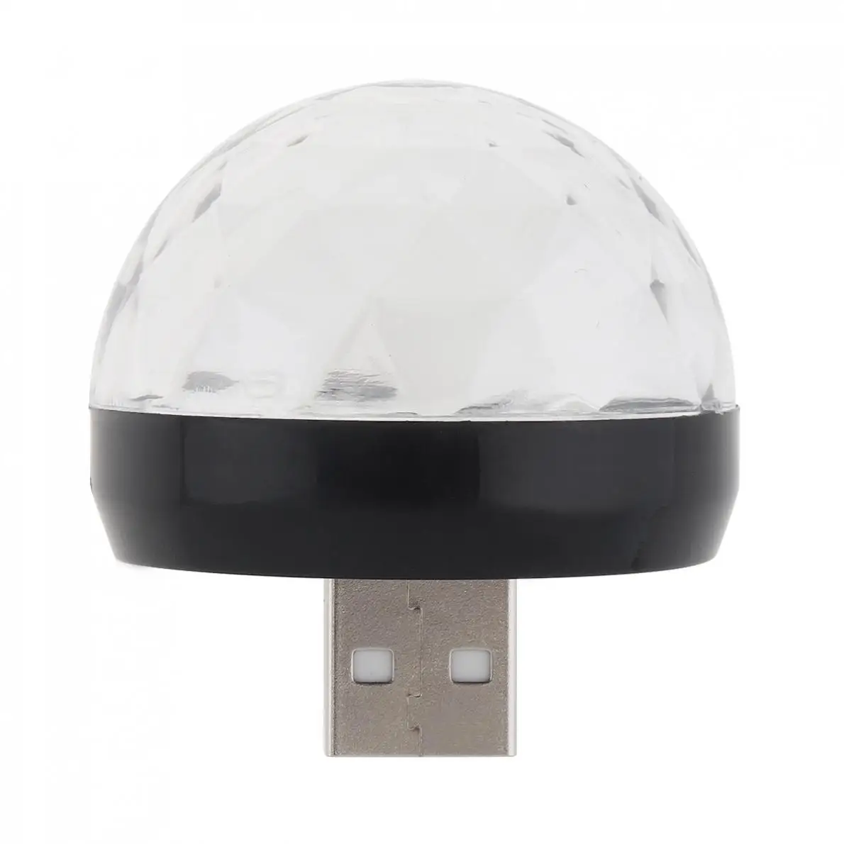 

4W Mini USB LED Light Black Crystal Magic Ball RGB Colorful Stage Light Decoration Lamp for Home / Car / KTV / Stage