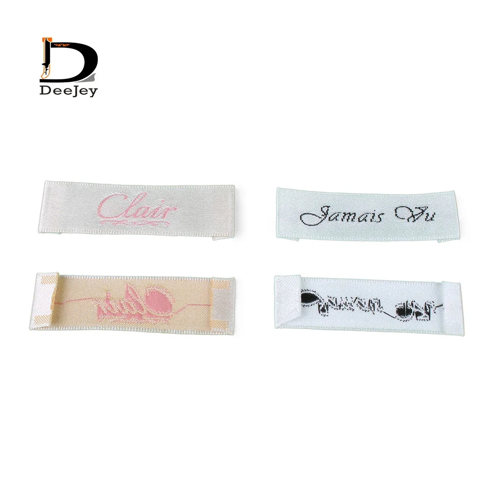 Шелковые полиэфирные тканые этикетки для одежды Специальный индивидуальный