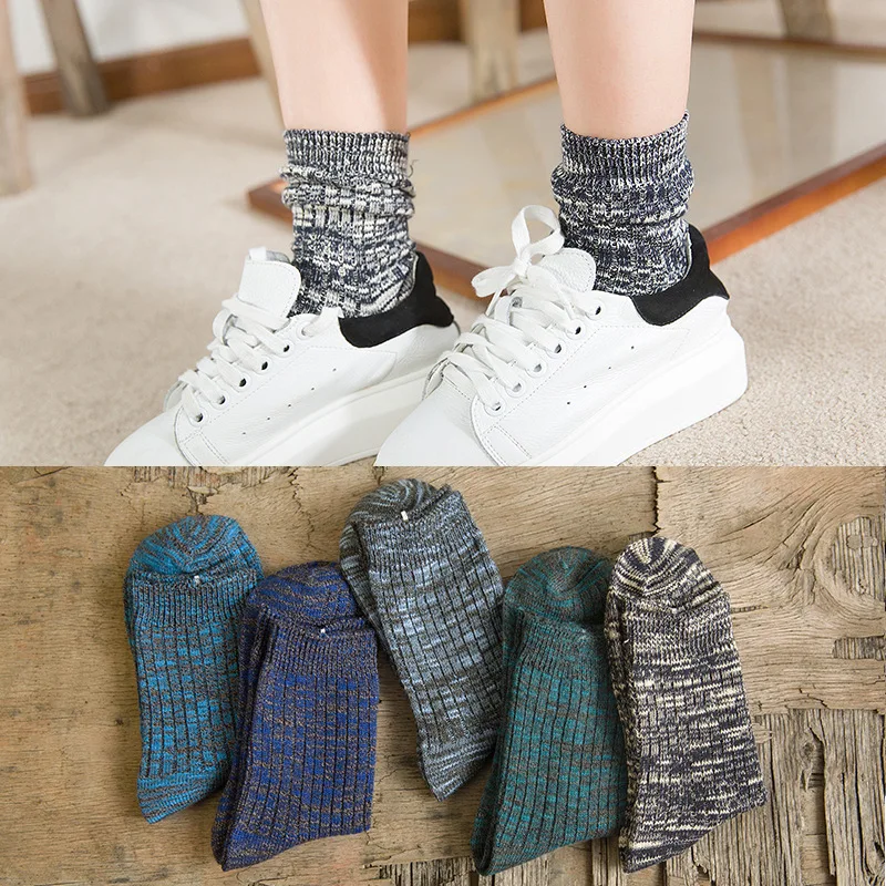 10 Пар/лот Зима горячих женщин носки толстые линии народном стиле куча оптом Новые