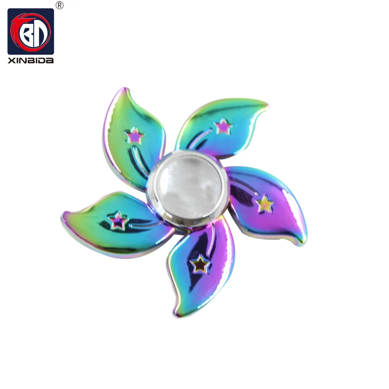 Радужные Спиннеры металлические три спиннера EDC ручной Спиннер для пальцев