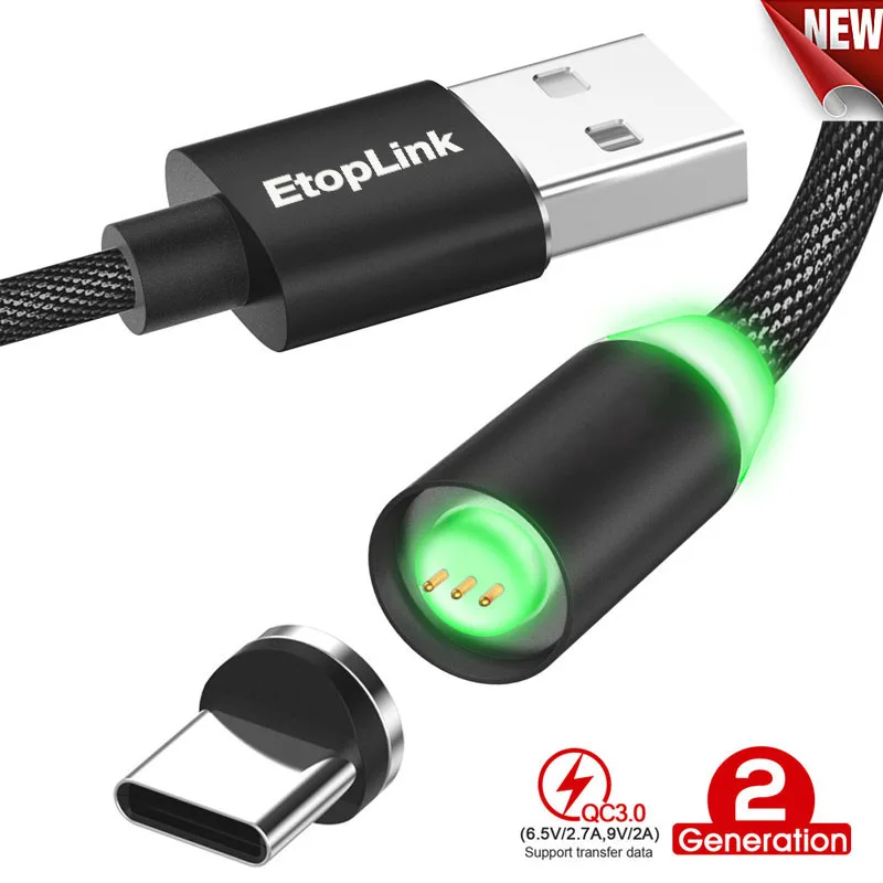 Магнитный USB-кабель EtopLink для быстрой зарядки и передачи данных 1 м | Электроника