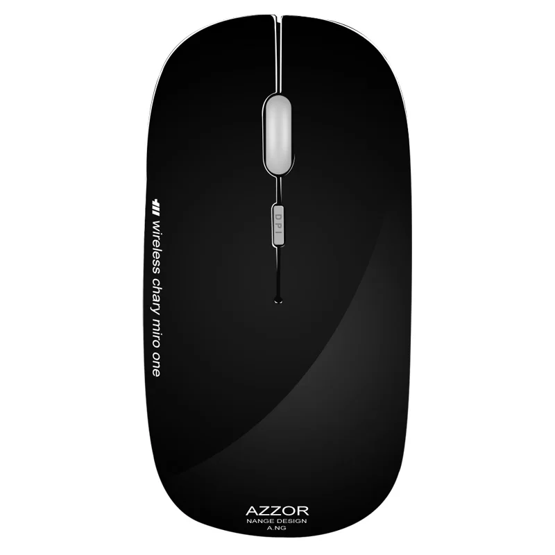Аккумуляторная беспроводная Бесшумная мини мышь AZZOR N5 с usb кабелем для зарядки