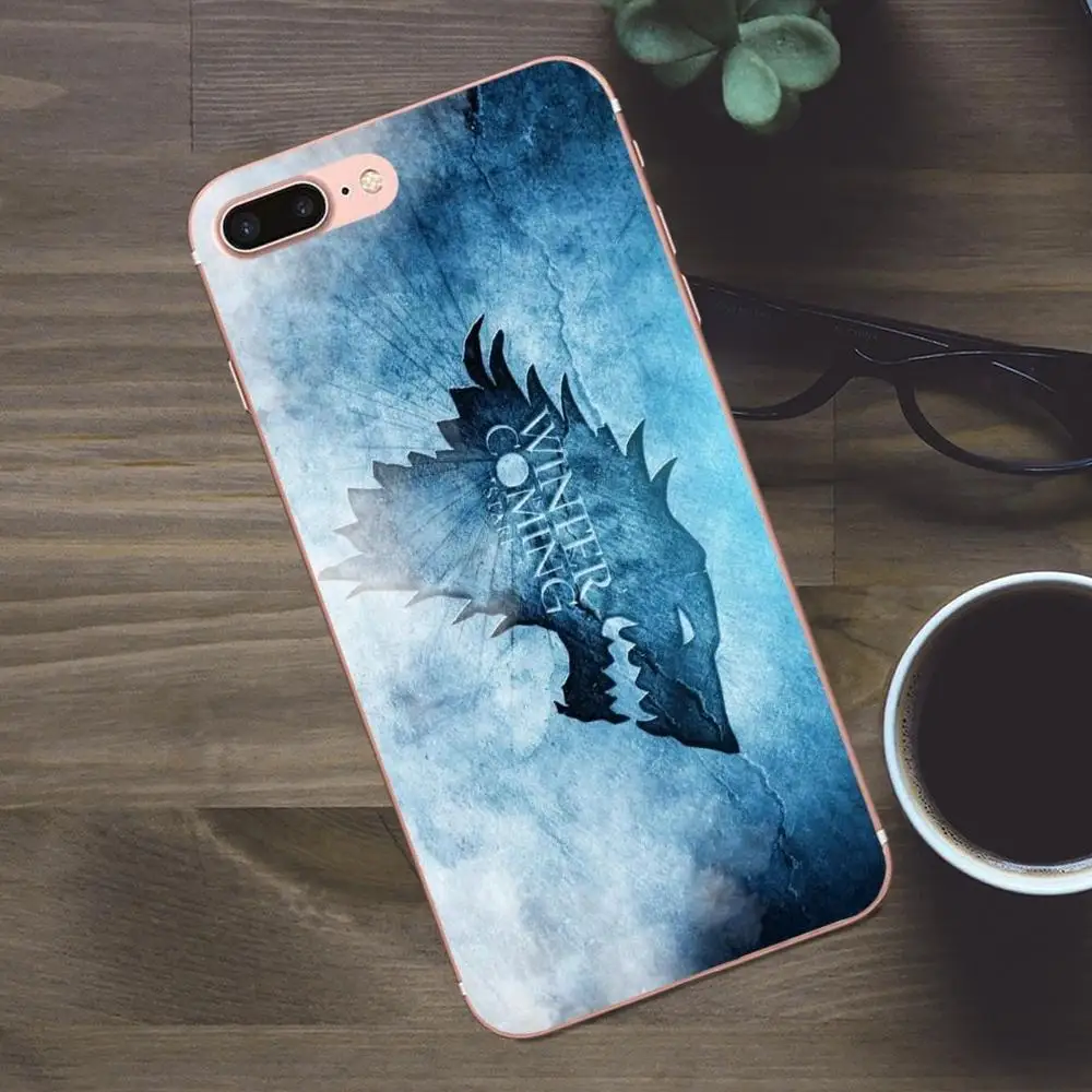 Игра престолов зима подходит для Apple iPhone 4 4S 5 5C SE 6 6S 7 8 Plus X Galaxy A3 A5 J1 J2 J3 J5 J7 2017 мягкий