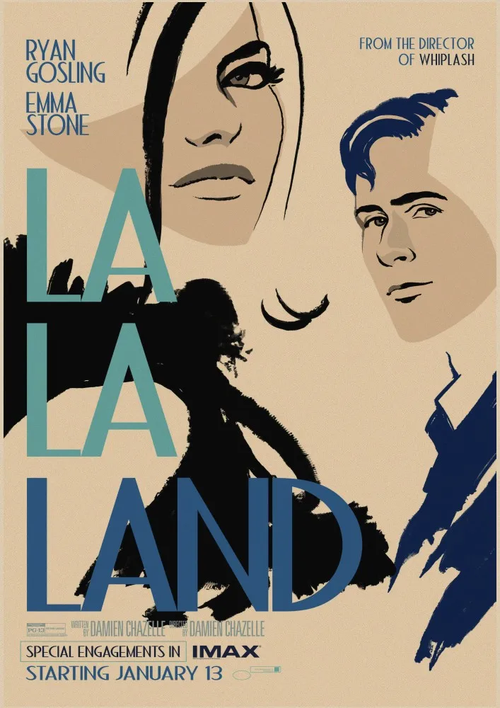 La Land плакаты винтажные настенные украшения для дома из крафт бумаги|wall sticker|stickers