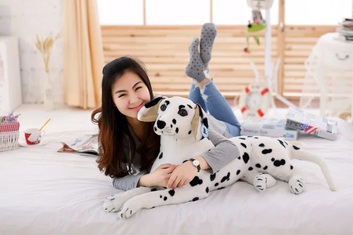 Фото Большая милая игрушка для собак в виде пятен плюшевая Лежащая подарок около 70 см