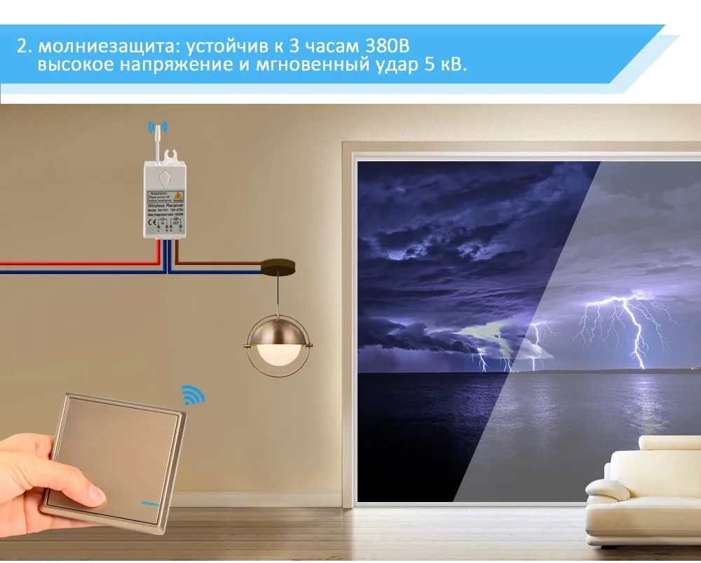 Беспроводной Выключатель Света водостойкие дистанционные выключатели света-без проводки быстрое создание лампы Потолочный с дистанционным управлением светодиодный лампы