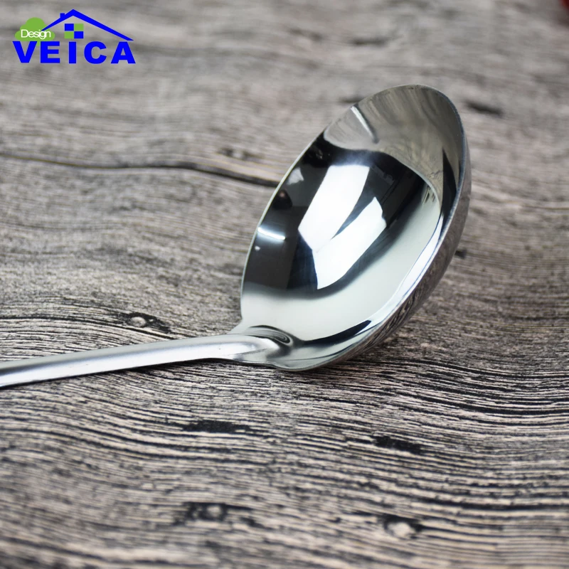 Кухня приготовления пищи прямой ручкой из нержавеющей стали Совок Ложка ковш