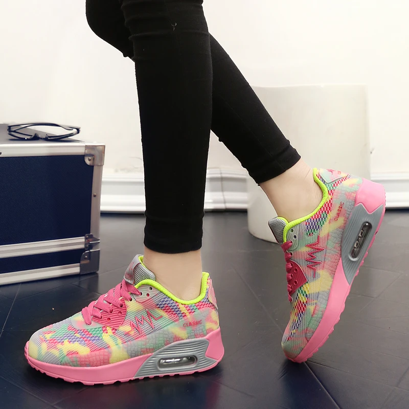 LEIXAG/Летняя женская обувь для бега увеличивающая рост спортивная с дышащей сеткой