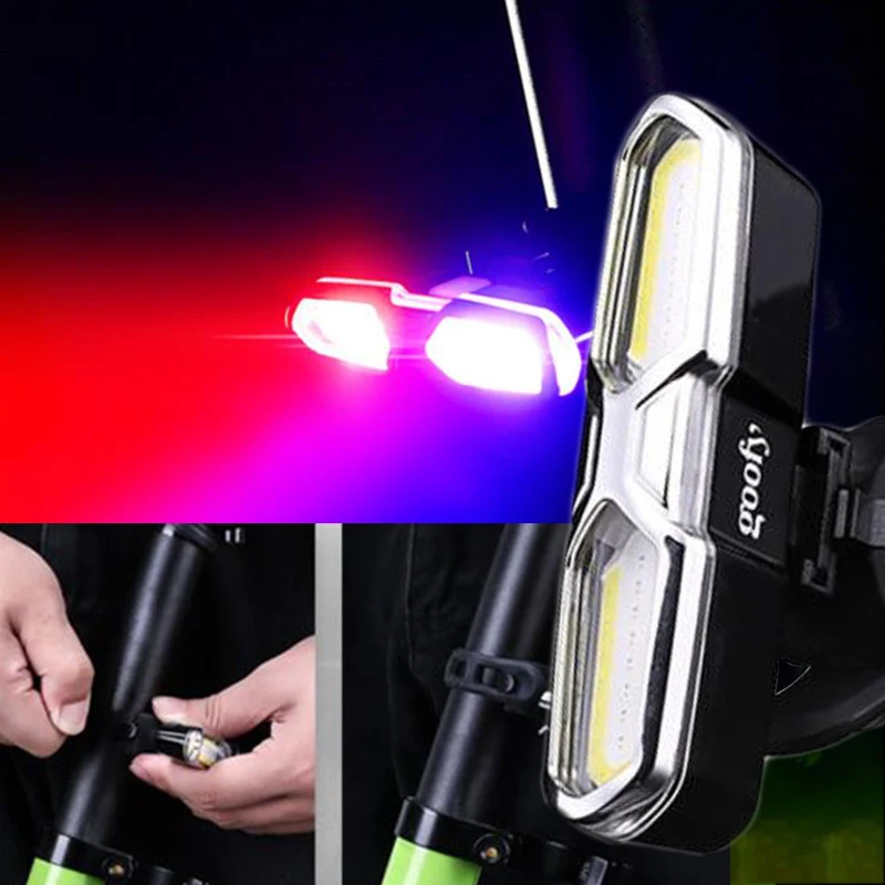 Bike Taillight LED Bicycle Light 3Colors | Спорт и развлечения