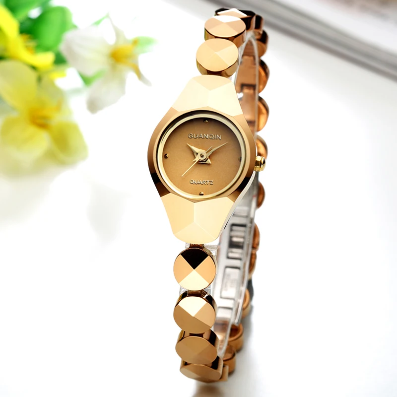 Топ бренд класса люкс GUANQIN женские часы модные Relogio Feminino вольфрамовые Стальные