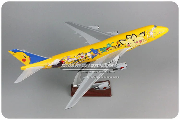 47 см все Nippon Air ANA модель самолета Смола Боинг 747 карманная модель монстра PokemoGO модель самолета Пикачу B747 модель самолета