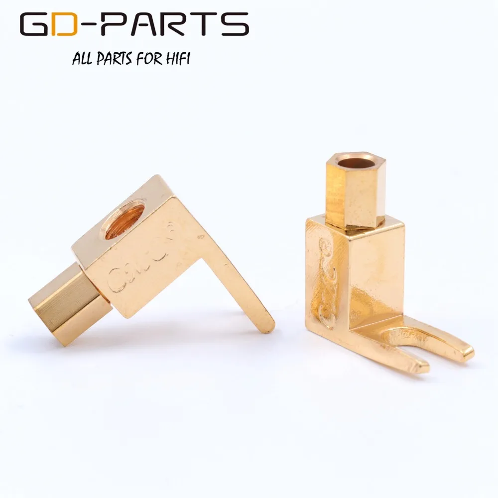 2 шт. латунный банановый соединитель для Hi Fi звука|amplifier for speakers|hifi connectorgold amplifier |