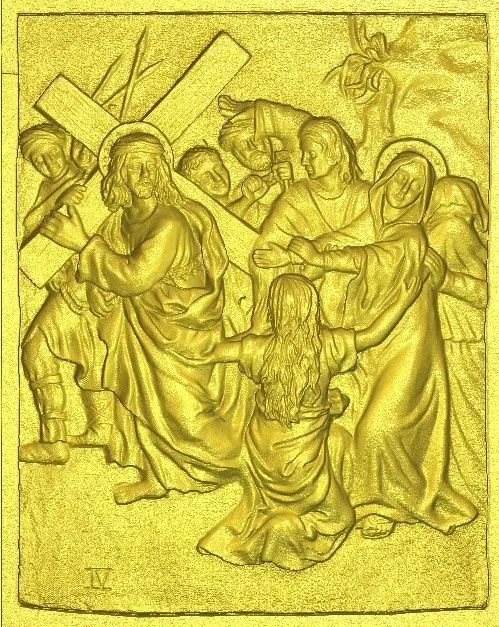 Рельефные 3d модели 14th для ЧПУ в формате STL с Христом путь печали|3d model relief|3d relief