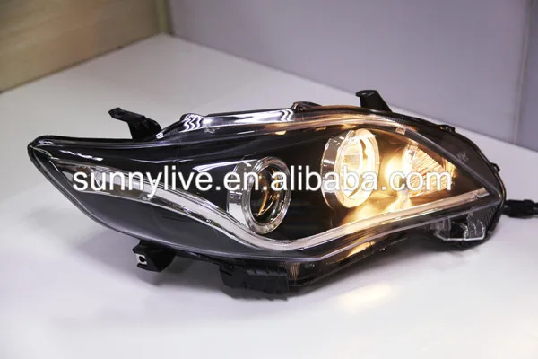 Правой Land вождения для Toyota Corolla Altis LED Angel Eyes фара 2011-2013 год yz Тип | Автомобили и