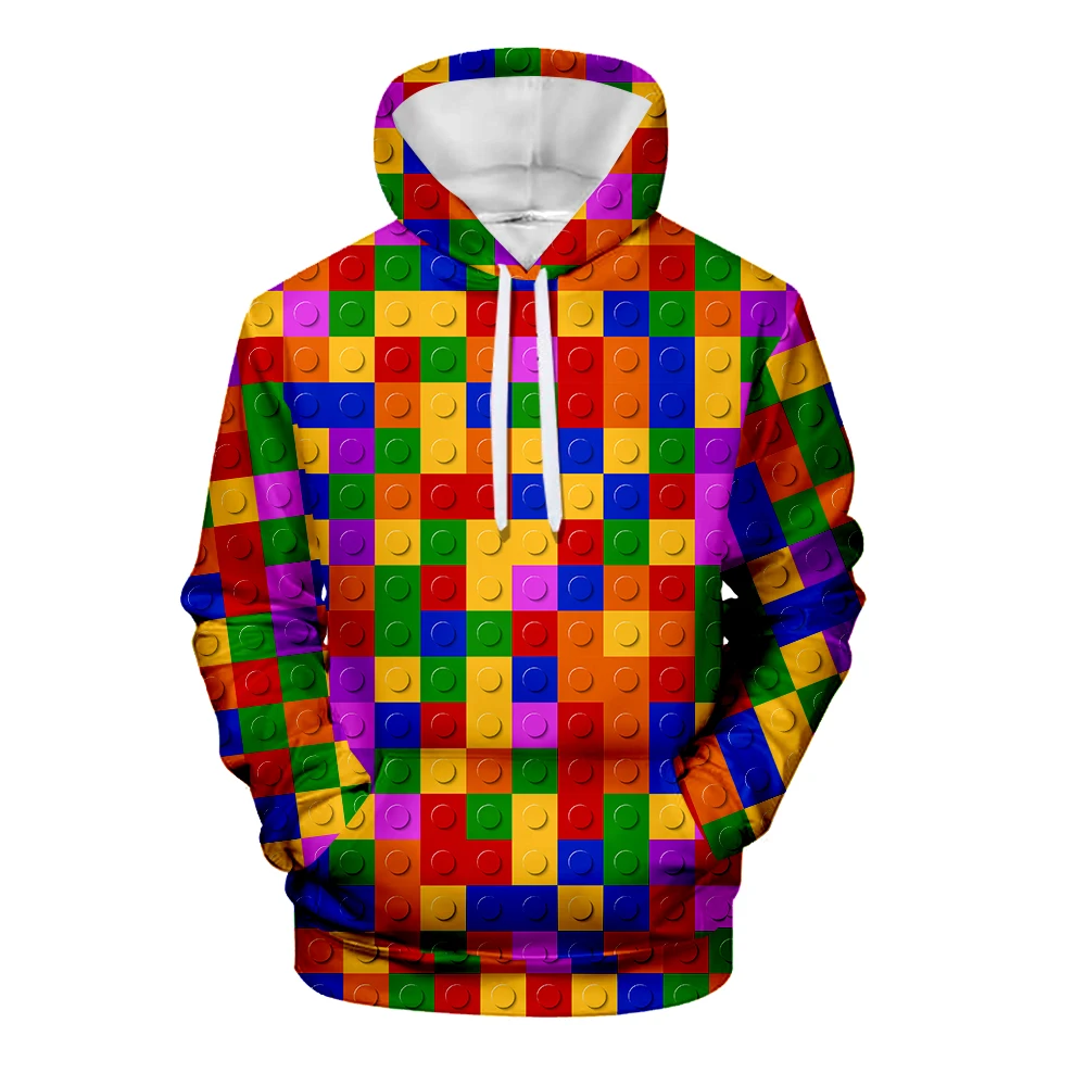 Толстовка WAMNI с капюшоном в виде кубика Рубика уличная одежда тренировочный