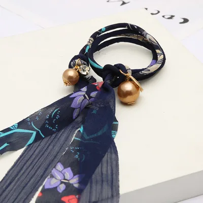 Navy Blue Новая жемчужная лента резинка для волос Волшебная французская булочка головная лента шаровая твист пончик устройство для девочки DIY аксессуары для волос Инструменты - Цвет: Navy Blue