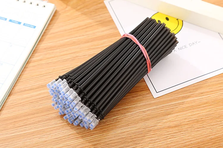 20 Pcs Black Refill 20 шт./компл. офисная гелевая ручка стержень со стираемыми чернилами стержень, стираемая ручка с заправляемым стержнем 0,5 мм синего цвета с черными чернилами школьные канцелярские принадлежности инструмент подарок - Цвет: 20 Pcs Black Refill