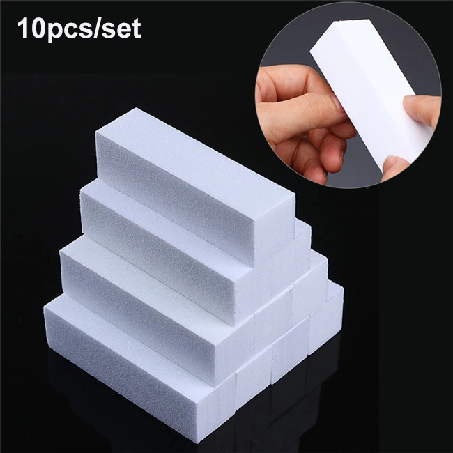 10pcs white 10/4/1 шт. розовый Форма ногтей Полировщики для ногтей файл сушилка УФ гель с белым светом для гелевых ногтей cо шлифовальными буферными резцами, блок для ногтей Маникюр Педикюр шлифовальный инструмент для ногтей - Цвет: 10pcs white