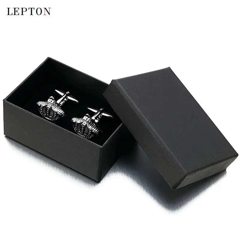 2017 Sale Real Tie Clip Classic Crown Cufflinks Lepton Brand Metal Cuff links For Men Shirt Cufflink Relojes gemelos | Украшения и