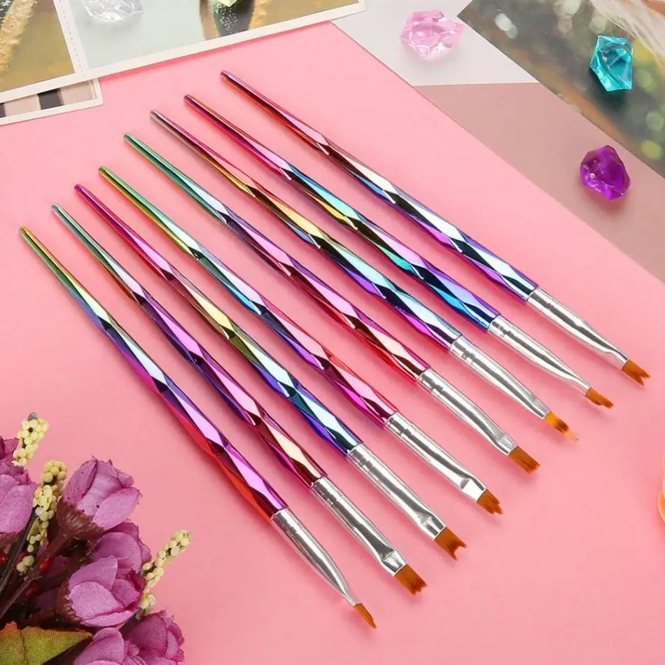 8 шт Nail Art французский кисти Маникюр Ручка лепесток картина для художественного