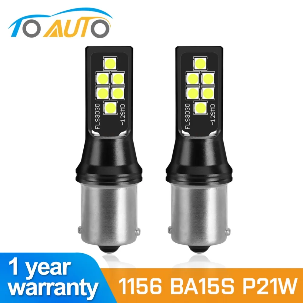 

2pcs 1156 BA15S P21W LED BAU15S PY21W 1157 BAY15D P21/5W LED Bulbs Car 12SMD 3030 Turn Signal Reverse Lights DRL Auto Lamp 12V