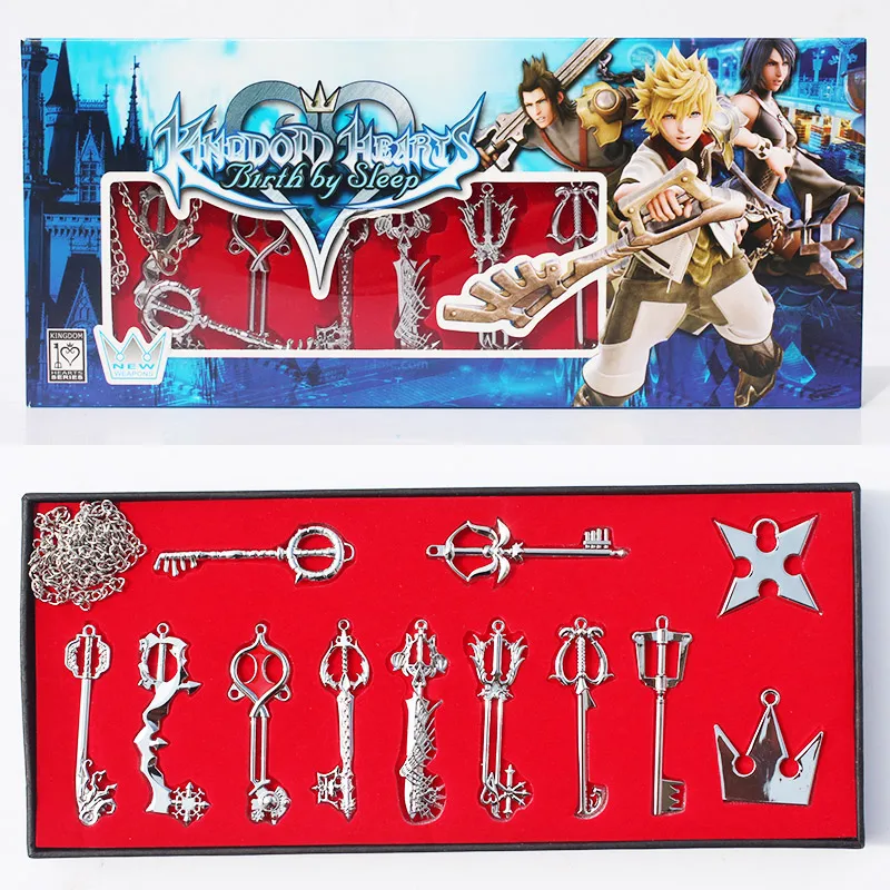 12 шт./компл. обувь для косплея Королевство Сердец Сора Keyblade Косплэй металлический