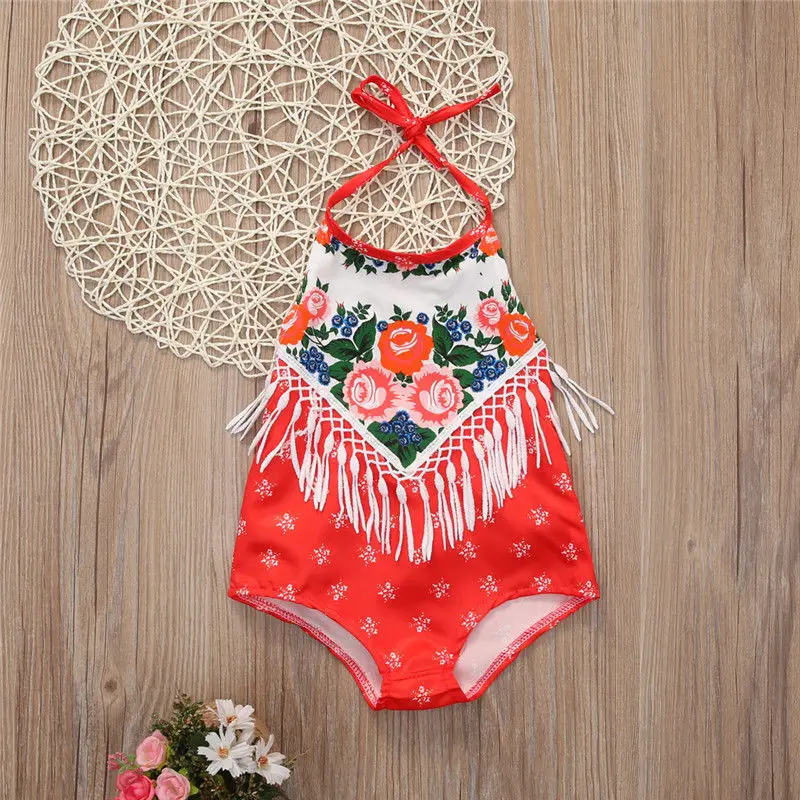 Модный комбинезон на бретельках без рукавов в китайском стиле для маленьких