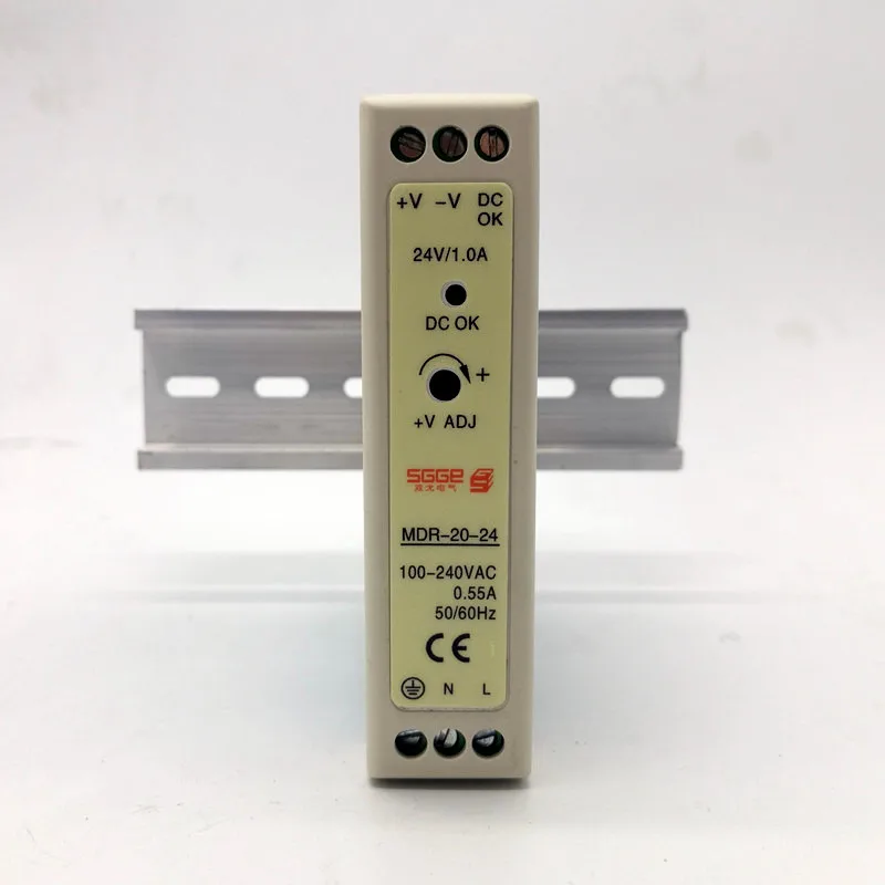 MDR-20 20 Вт один Выход 5V 12V 15V 24V din-рейку импульсный Питание AC/DC ультра-тонкий Din рейка крепление Питание