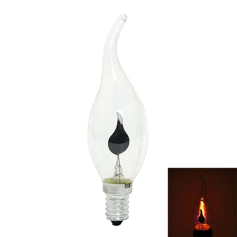 tail bulb 220 В 3W светодиодный светильник Эдисона E14 с эффектом пламени, винтажный мерцающий вольфрамовый подсвечник E14 - Цвет: tail bulb